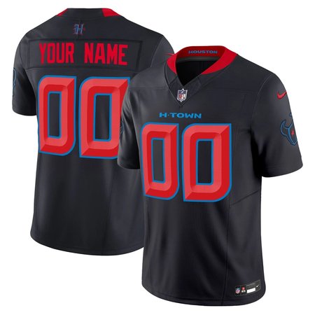 Men's Nike Custom Navy Blue Houston Texans Vapor F.U.S.E. Limited Jersey